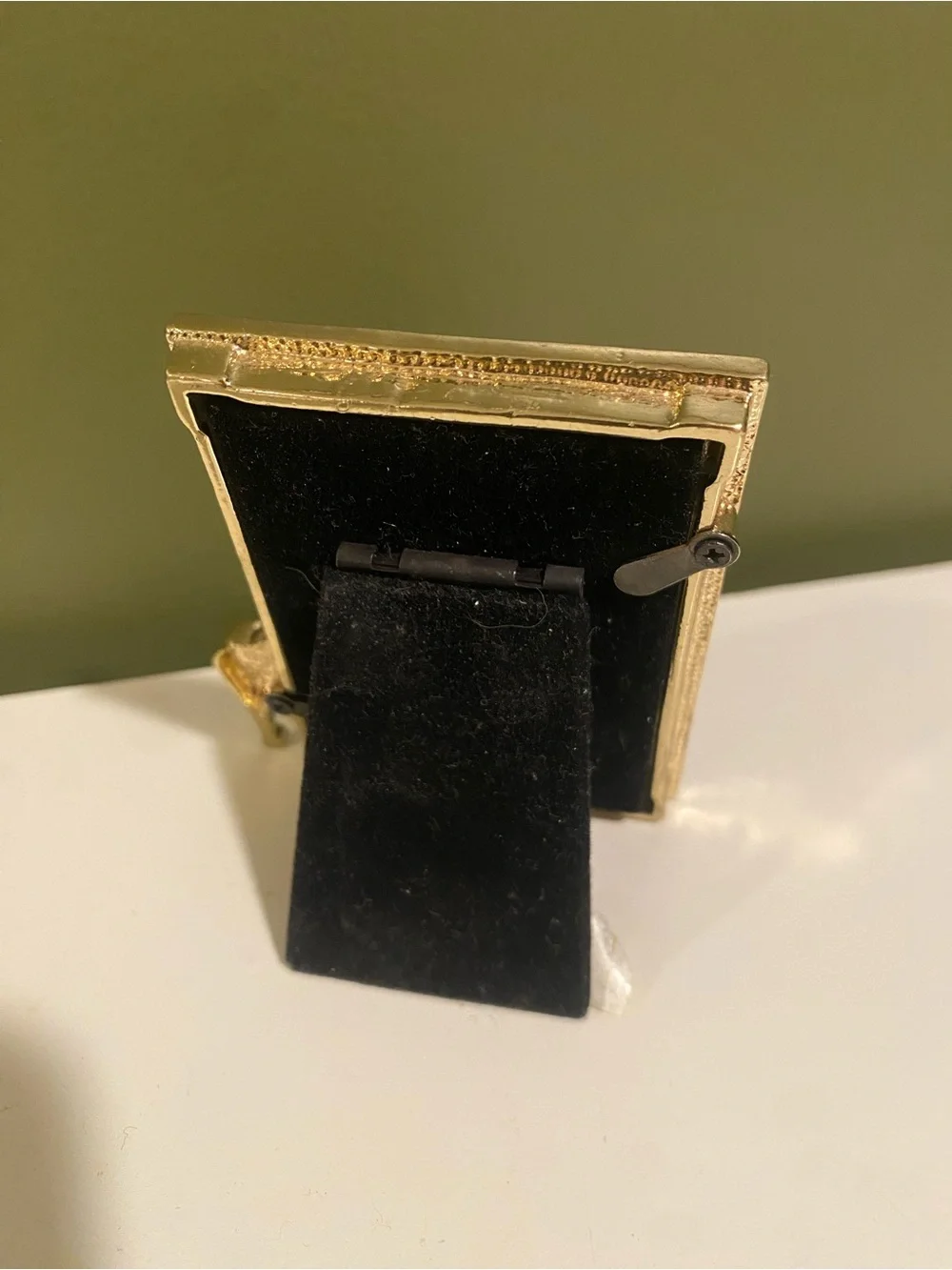 Decorative Gold Photo Frame with Pink and Black High Heel Accent